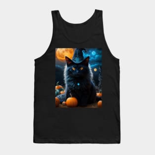 Elegant black witch cat Tank Top